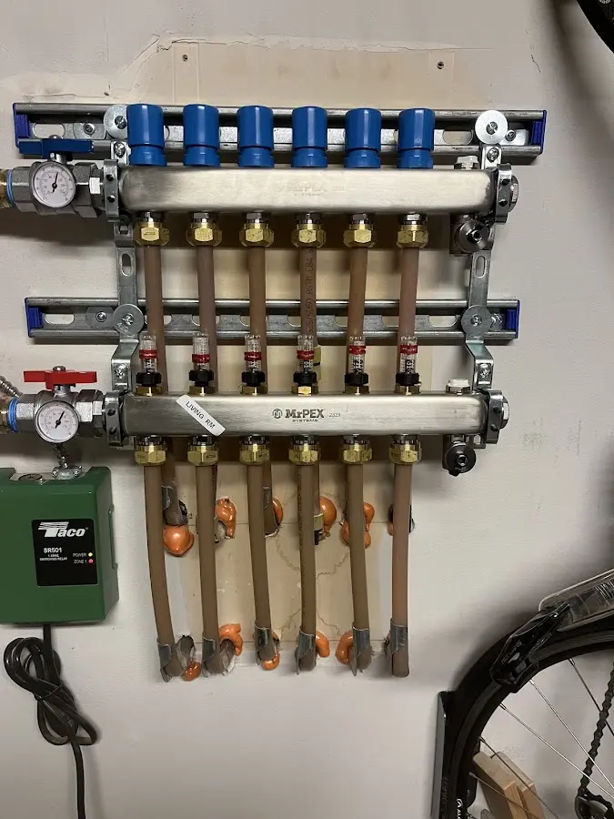 Plumber performing Gas Leak Detection at a residential property in St. Charles